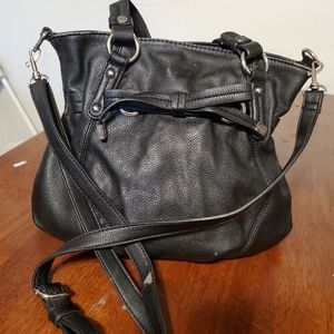 Women's Faux Leather Black Handbag